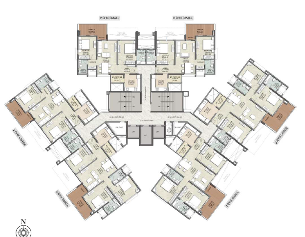 1173 Sq.Ft. 2 BHK Residential Apartment @ 75.99 Lac for Sale in Wakad, 